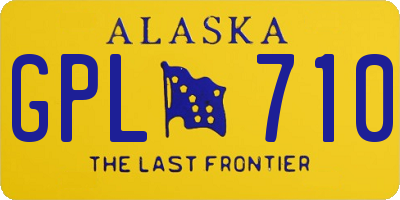 AK license plate GPL710