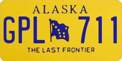 AK license plate GPL711