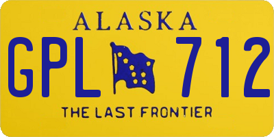 AK license plate GPL712