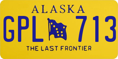 AK license plate GPL713