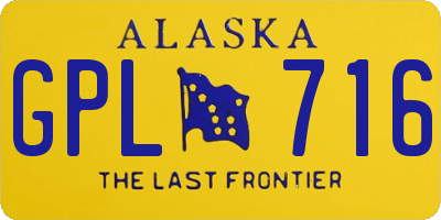 AK license plate GPL716