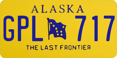 AK license plate GPL717