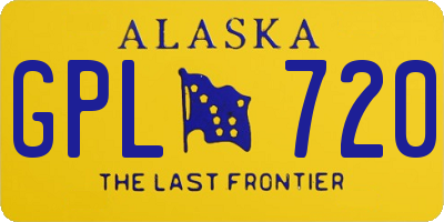 AK license plate GPL720