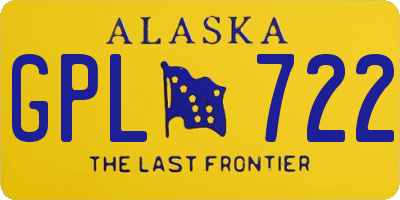 AK license plate GPL722