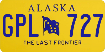 AK license plate GPL727
