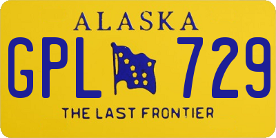 AK license plate GPL729