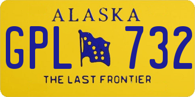 AK license plate GPL732