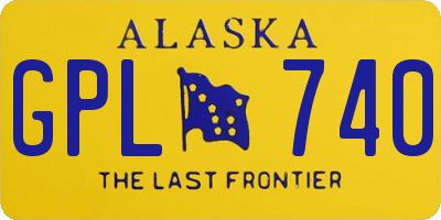 AK license plate GPL740
