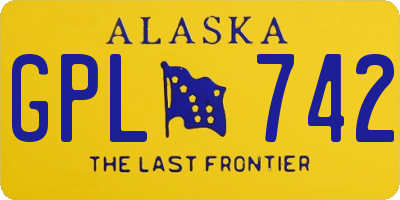 AK license plate GPL742