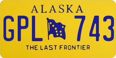 AK license plate GPL743