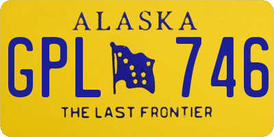 AK license plate GPL746
