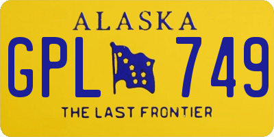 AK license plate GPL749