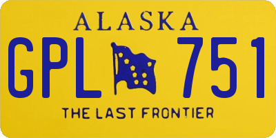 AK license plate GPL751