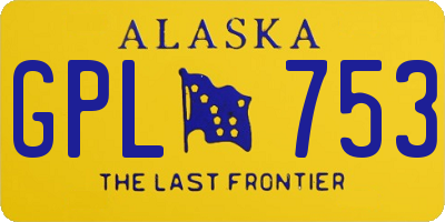 AK license plate GPL753