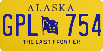 AK license plate GPL754