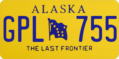 AK license plate GPL755