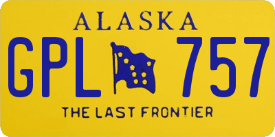 AK license plate GPL757