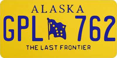 AK license plate GPL762