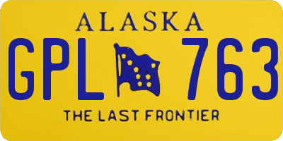 AK license plate GPL763
