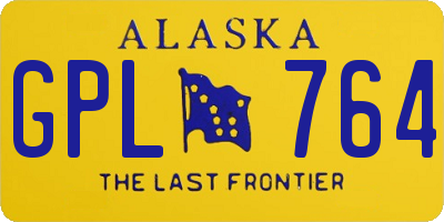 AK license plate GPL764