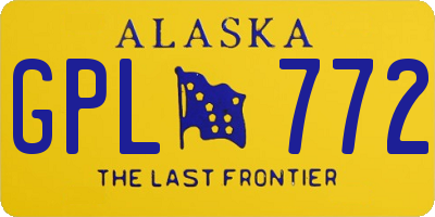 AK license plate GPL772