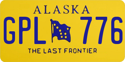 AK license plate GPL776