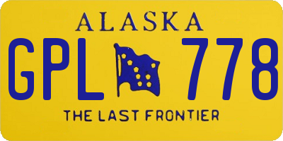 AK license plate GPL778