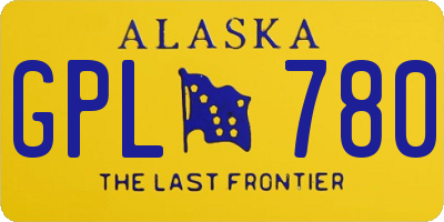 AK license plate GPL780