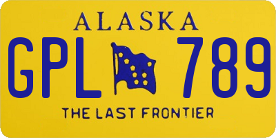 AK license plate GPL789