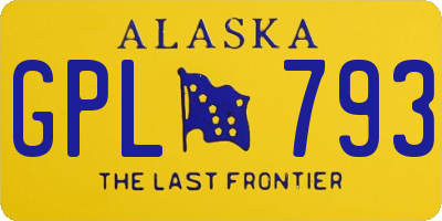 AK license plate GPL793