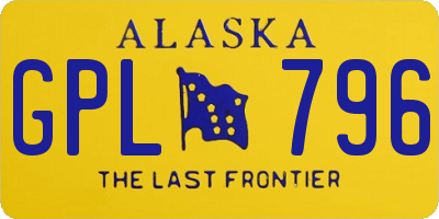AK license plate GPL796