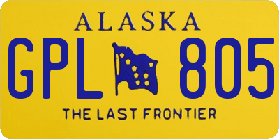 AK license plate GPL805