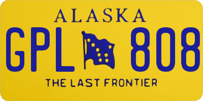 AK license plate GPL808