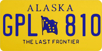 AK license plate GPL810