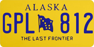 AK license plate GPL812