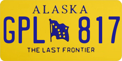 AK license plate GPL817