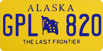 AK license plate GPL820