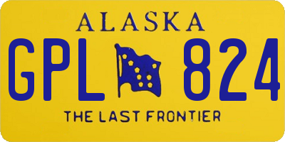 AK license plate GPL824