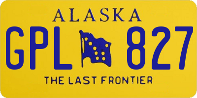 AK license plate GPL827