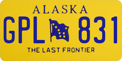 AK license plate GPL831