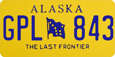 AK license plate GPL843