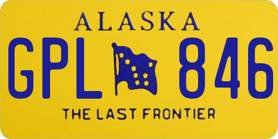 AK license plate GPL846