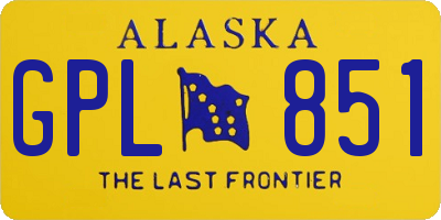 AK license plate GPL851