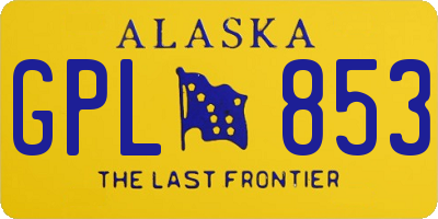 AK license plate GPL853