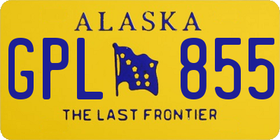 AK license plate GPL855