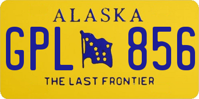 AK license plate GPL856