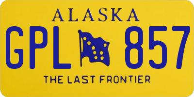 AK license plate GPL857