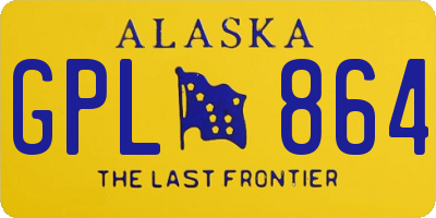 AK license plate GPL864