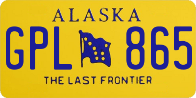 AK license plate GPL865