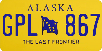 AK license plate GPL867